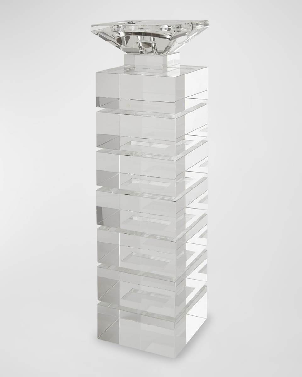 Clear Cut Crystal "Illusion" Candle Holder
