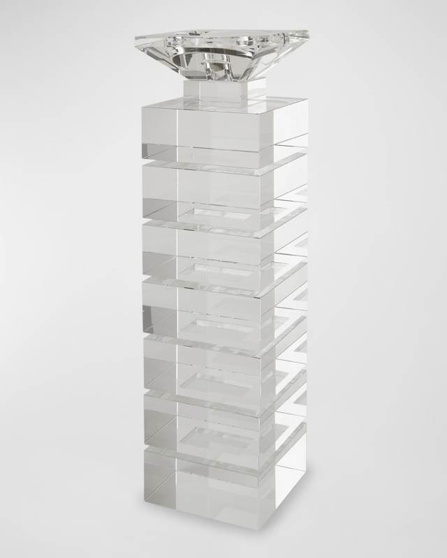 Clear Cut Crystal "Illusion" Candle Holder