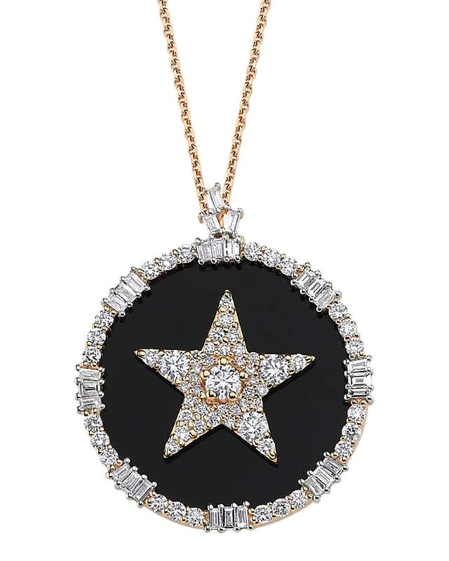 Sirius Stat 14k Diamond Pave Necklace