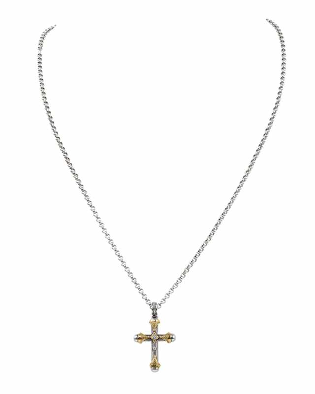 Delos Diamond Cross Pendant Necklace