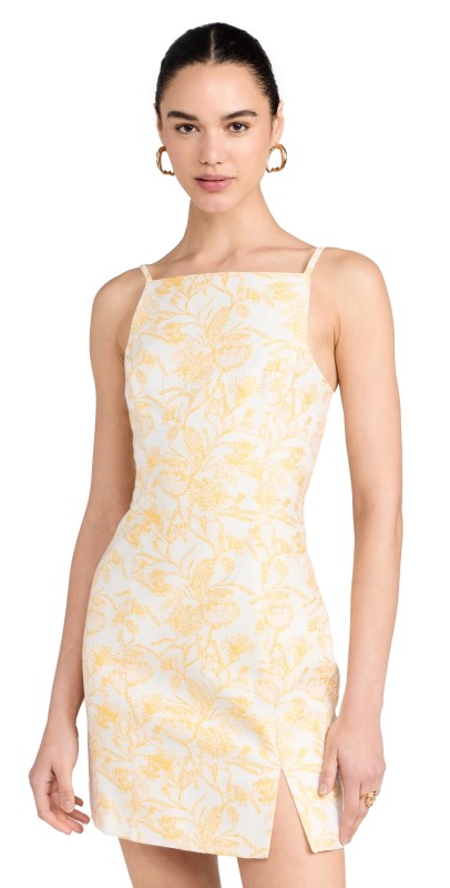 Amanda Uprichard Molly Dress Electric Yellow