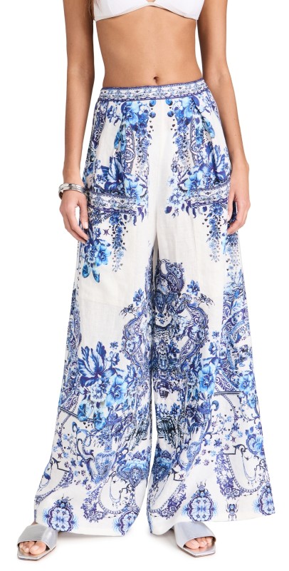 Camilla Wide Leg Trousers With Front Pockets Glaze And Graze
