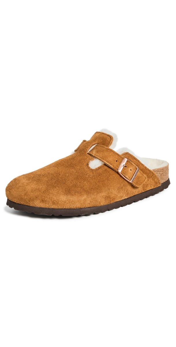Birkenstock Boston Shearling Clogs Mink/Natural