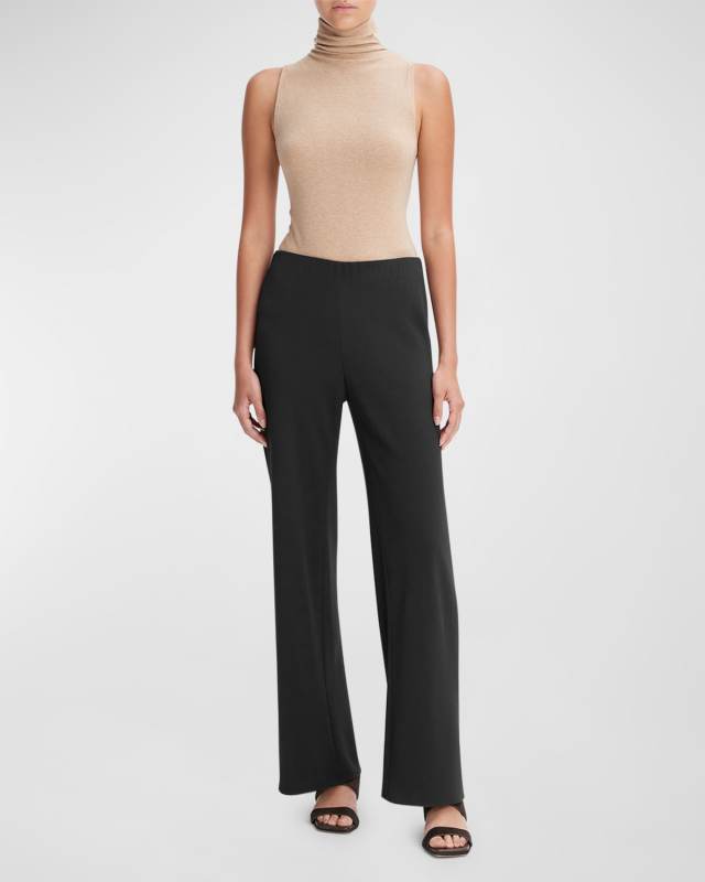High-Waist Wide-Leg Bias Pants