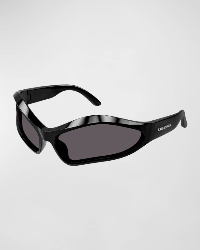 Wavy Plastic Wrap Sunglasses