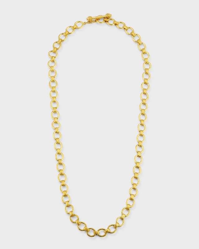19K Montalcino Link Necklace, 21"L