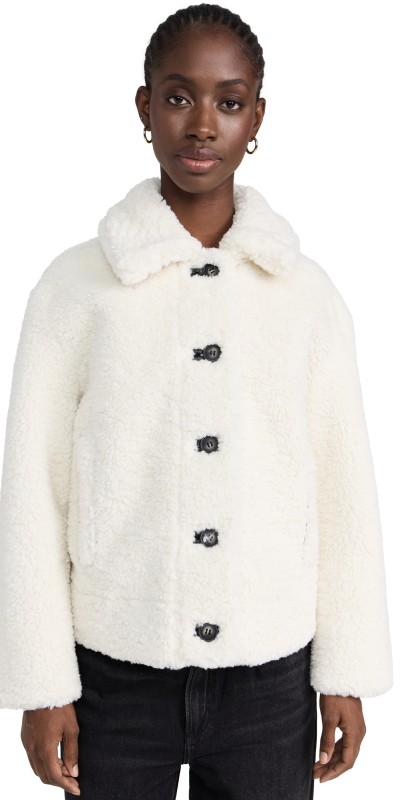 Apparis Charlie Reversible Short Coat Blanc