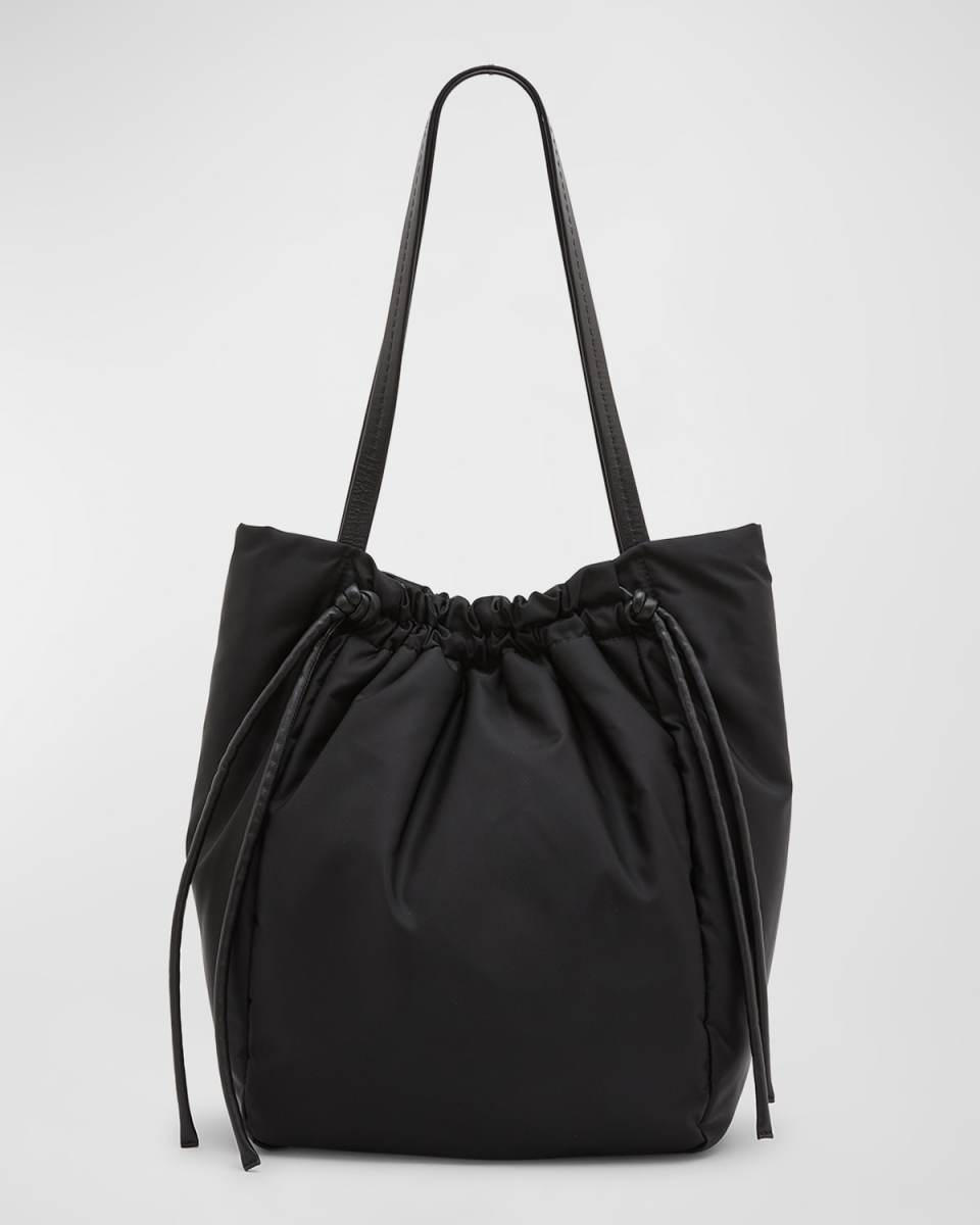 Drawstring North-South Tote Bag