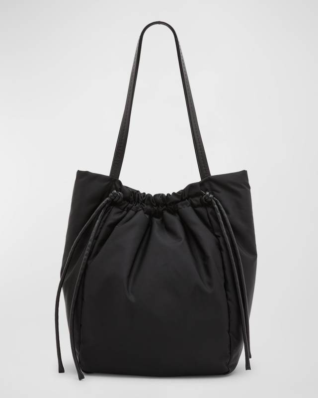Drawstring North-South Tote Bag
