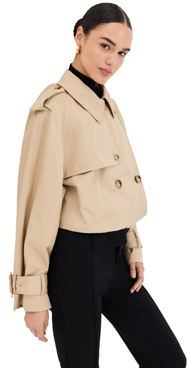 JW Anderson Cropped Trench Coat Light Beige