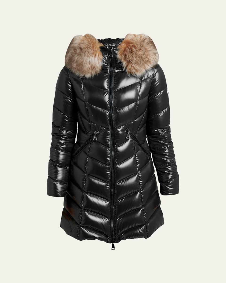 Marre Long Puffer Coat with Removable Shearling Tri