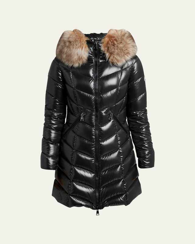 Marre Long Puffer Coat with Removable Shearling Tri