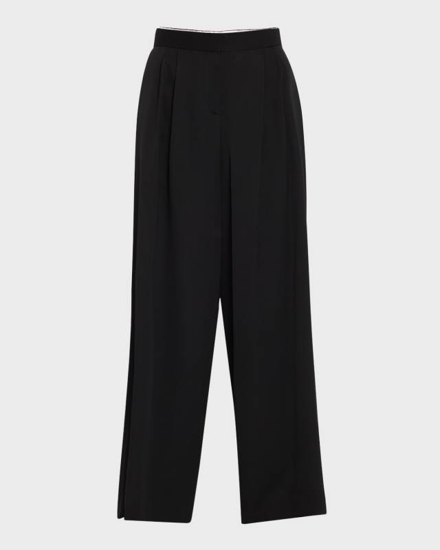 Paras Pleated Wide-Leg Pants
