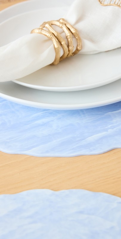 Kim Seybert Cloud Placemats Periwinkle