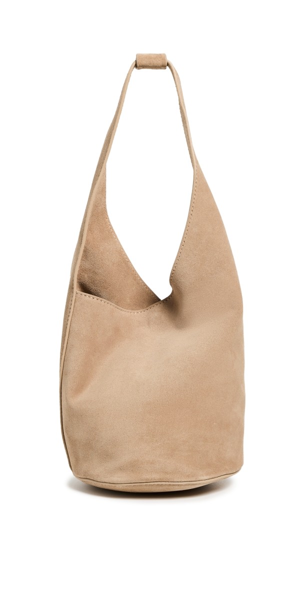 Reformation Small Silvana Bucket Bag Smoke