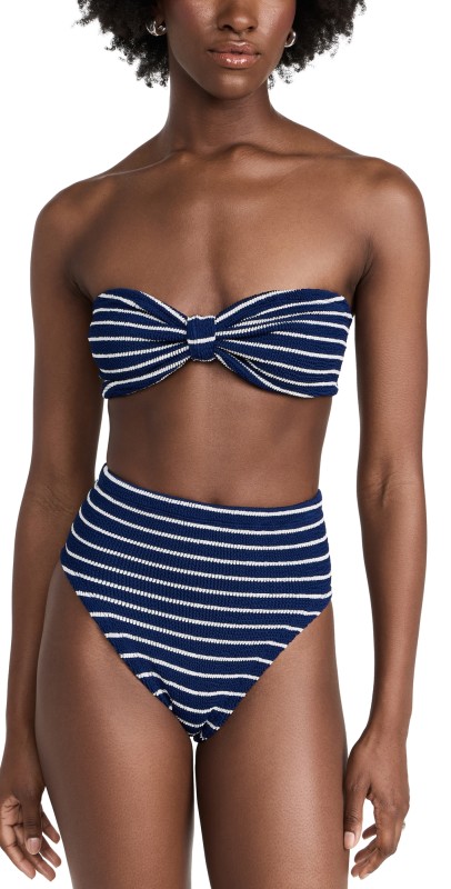 Hunza G Ruby Bikini Set Navy/Whit