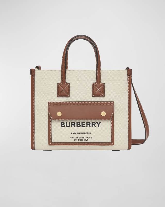 Canvas Logo Top Handle Tote Bag