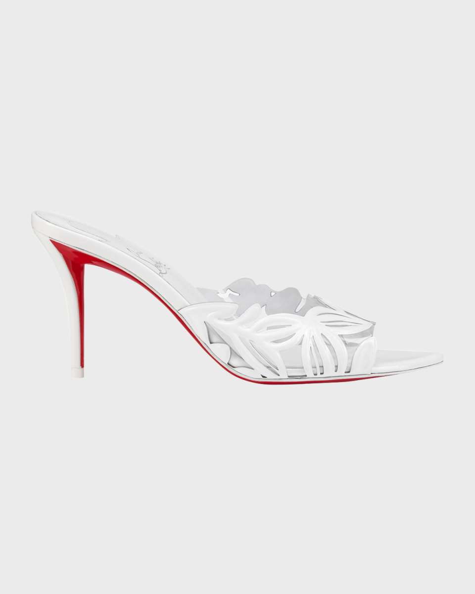 Apostropha Petunia Red Sole Mule Pumps