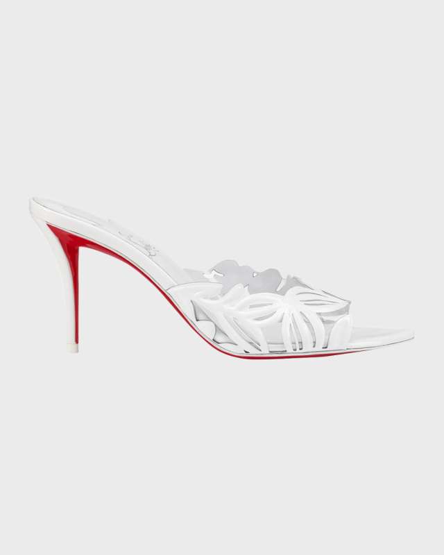 Apostropha Petunia Red Sole Mule Pumps