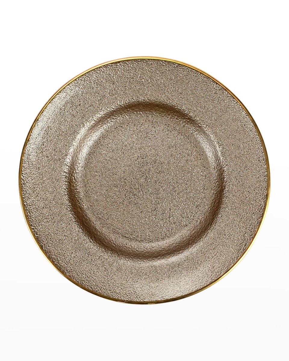 Metallic Glass Fawn Salad Plate