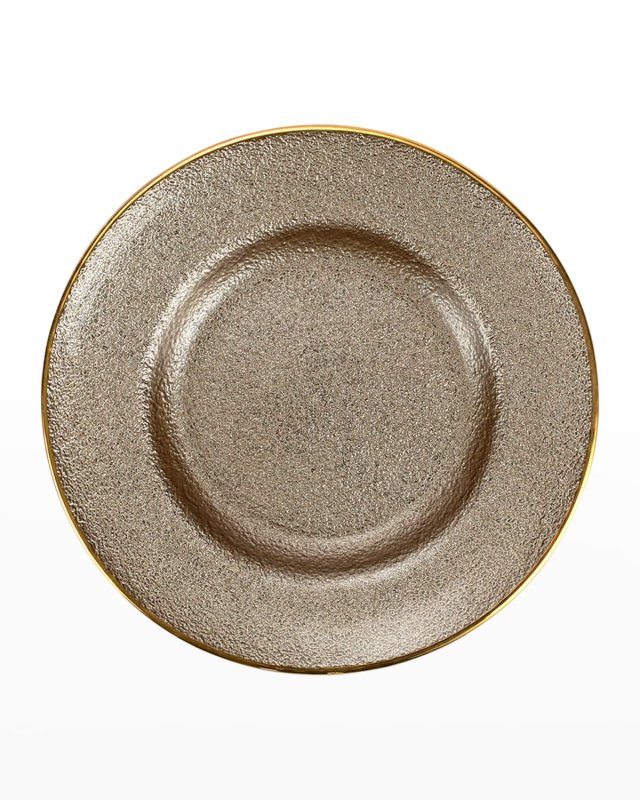 Metallic Glass Fawn Salad Plate