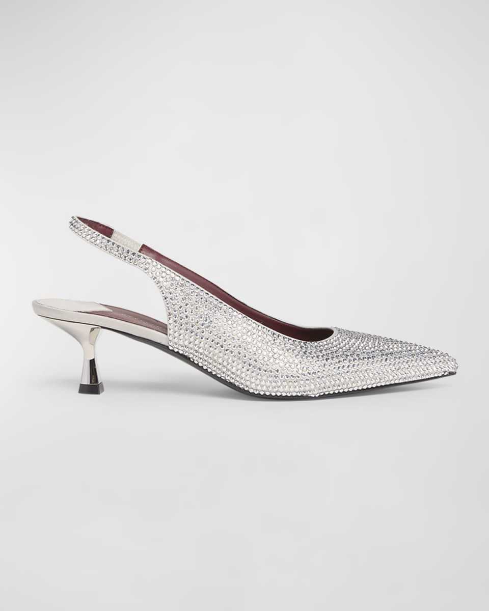 Elsa Crystal Slingback Cocktail Pumps
