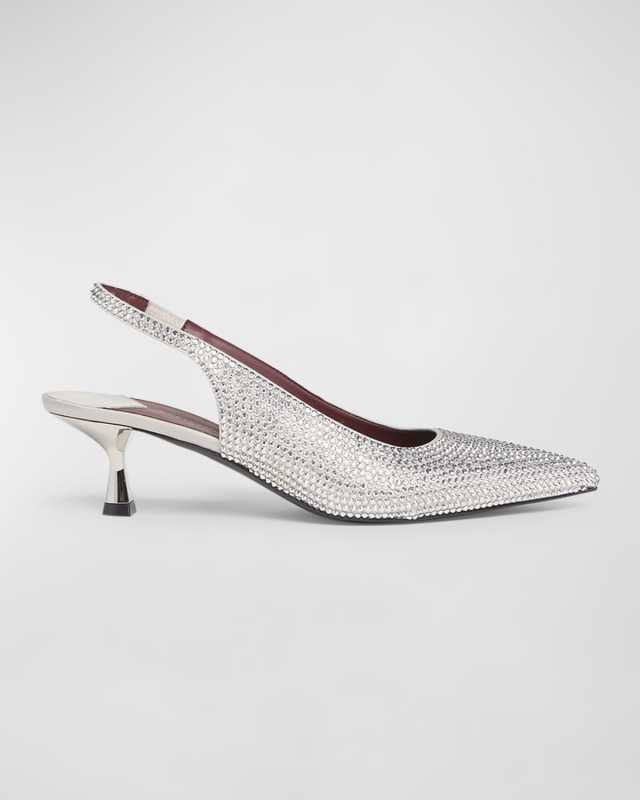 Elsa Crystal Slingback Cocktail Pumps