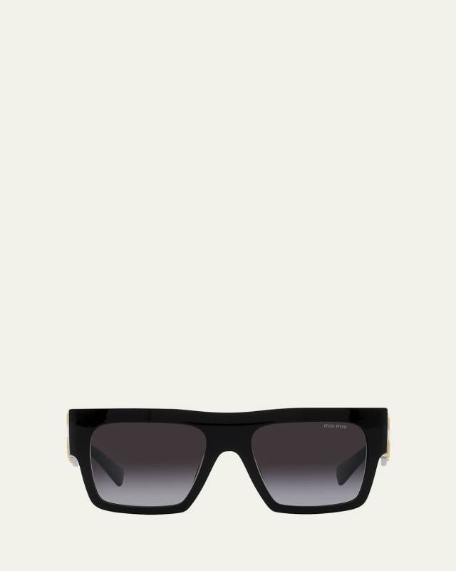 Logo Oversized Square Acetate Sunglasses