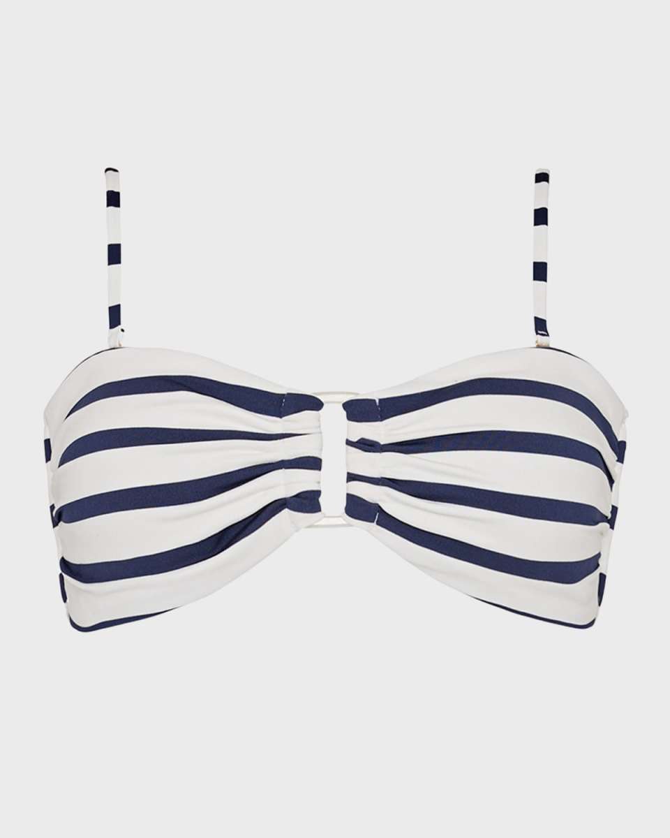 Striped Bandeau Bikini Top