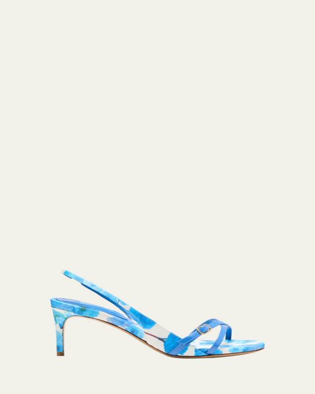 Maia Floral Crisscross Slingback Sandals