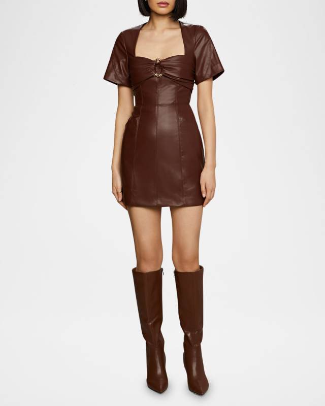 Joey Faux Leather Mini Dress