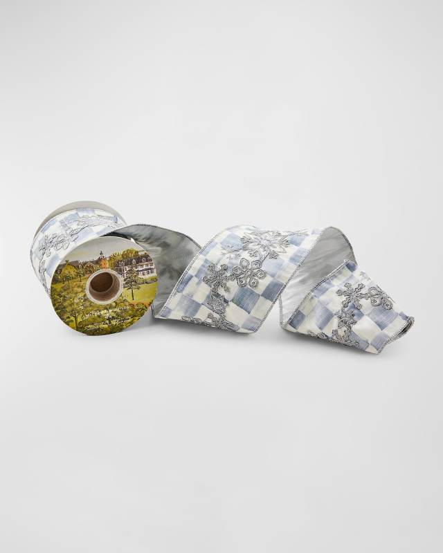 Crystal Palace Snowflake Cotton Ribbon, 4"W x 5 Yards