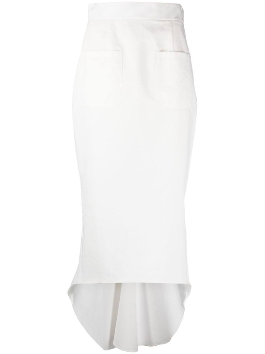 fluted midi skirt