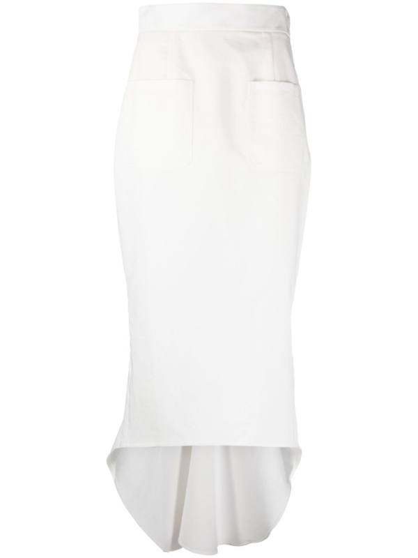 fluted midi skirt