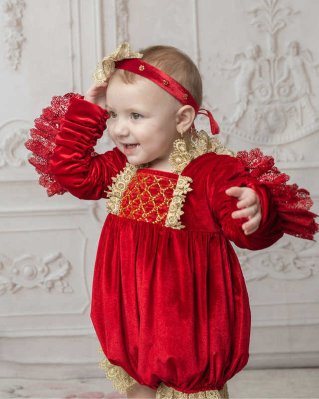 Girl's Victoria Ruffle Trim Romper, Size 3M-24