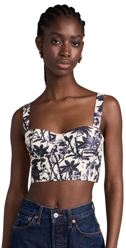 Cara Cara Claudine Top Heron Navy