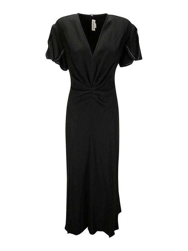 Victoria Beckham Robe Au Genou - Noir