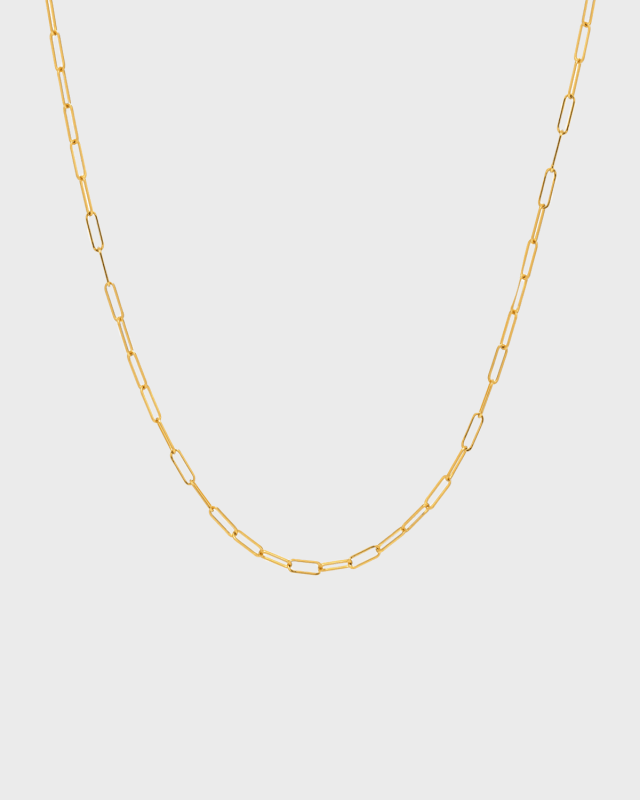 14k Gold Open Link Chain Necklace
