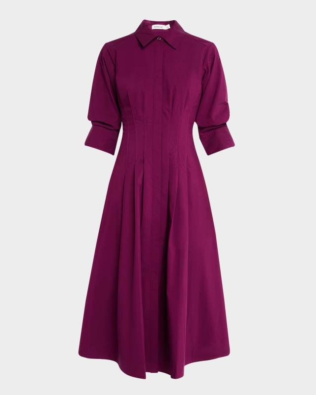 Jazz Pintuck Midi Dress