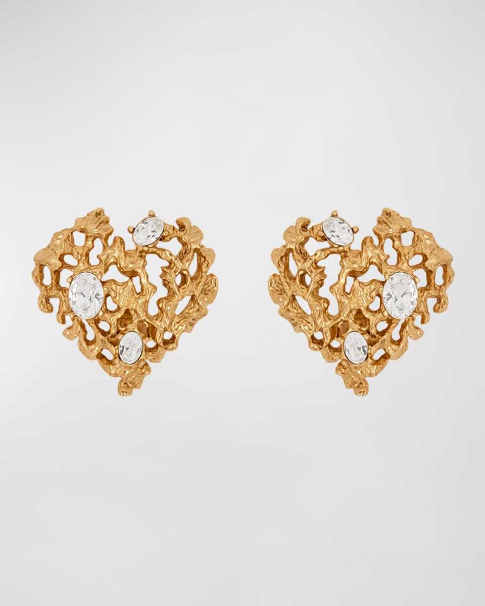 Coral Heart Earrings