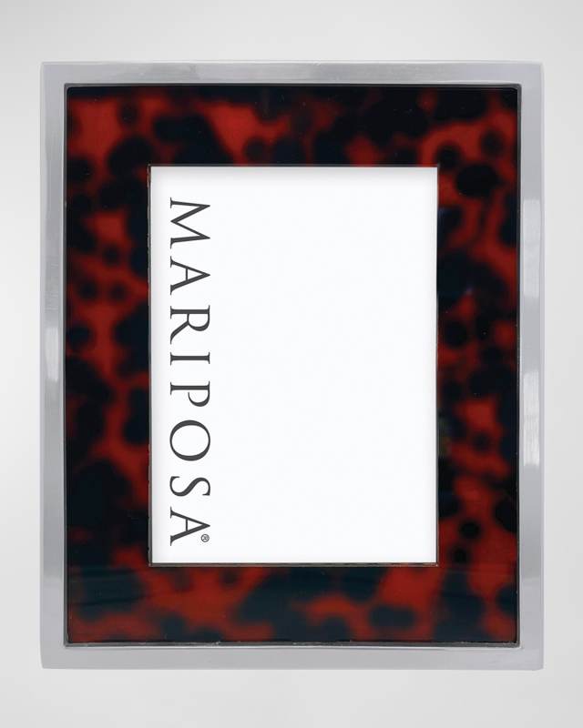 Tortoise with Metal Border Picture Frame, 5" x 7"