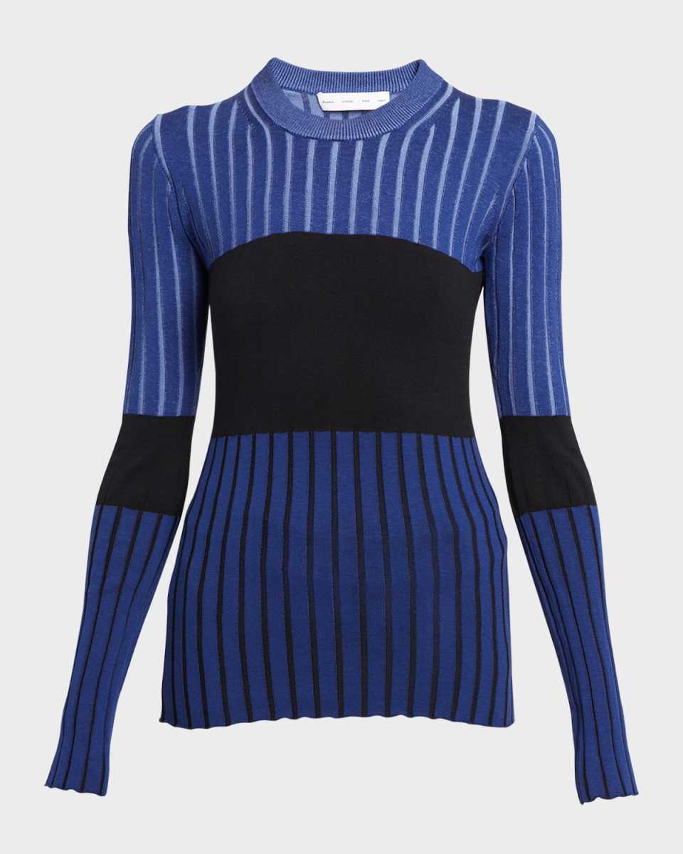 Peyton Long-Sleeve Ribbed Shirt