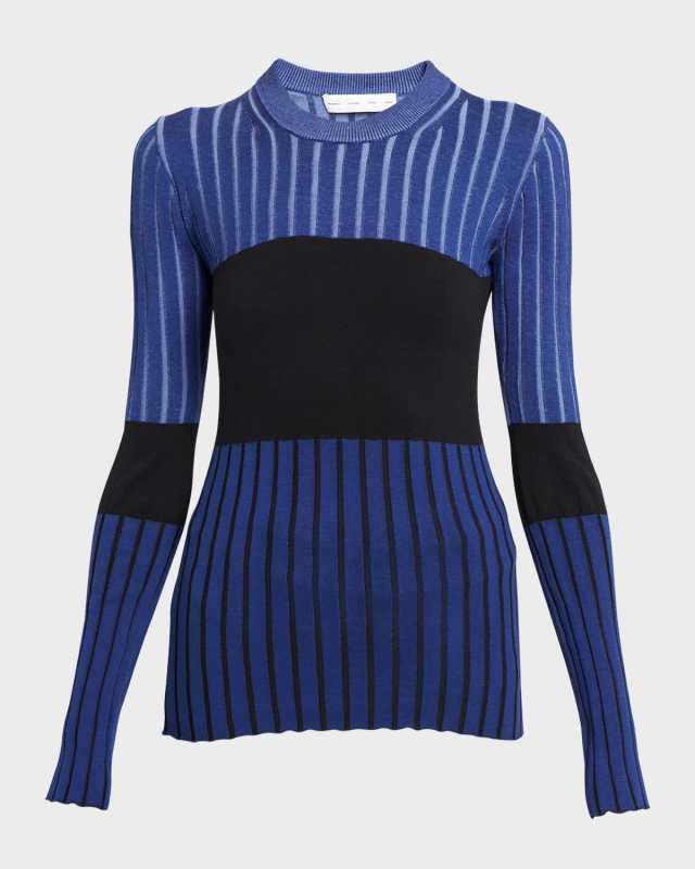 Peyton Long-Sleeve Ribbed Shirt