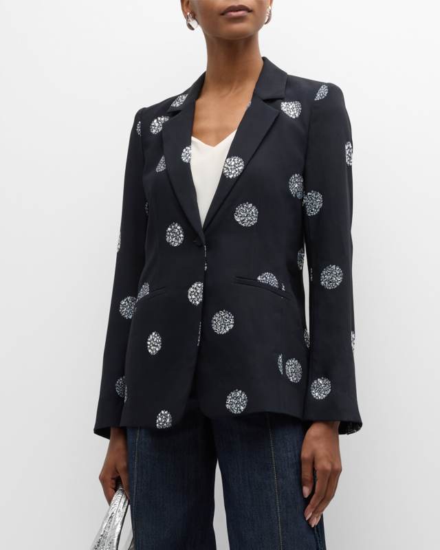 Karlie Embellished Crepe Blazer