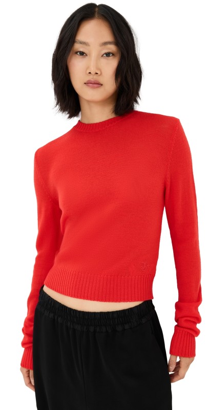 Jil Sander Long Sleeve Sweater Bright Red