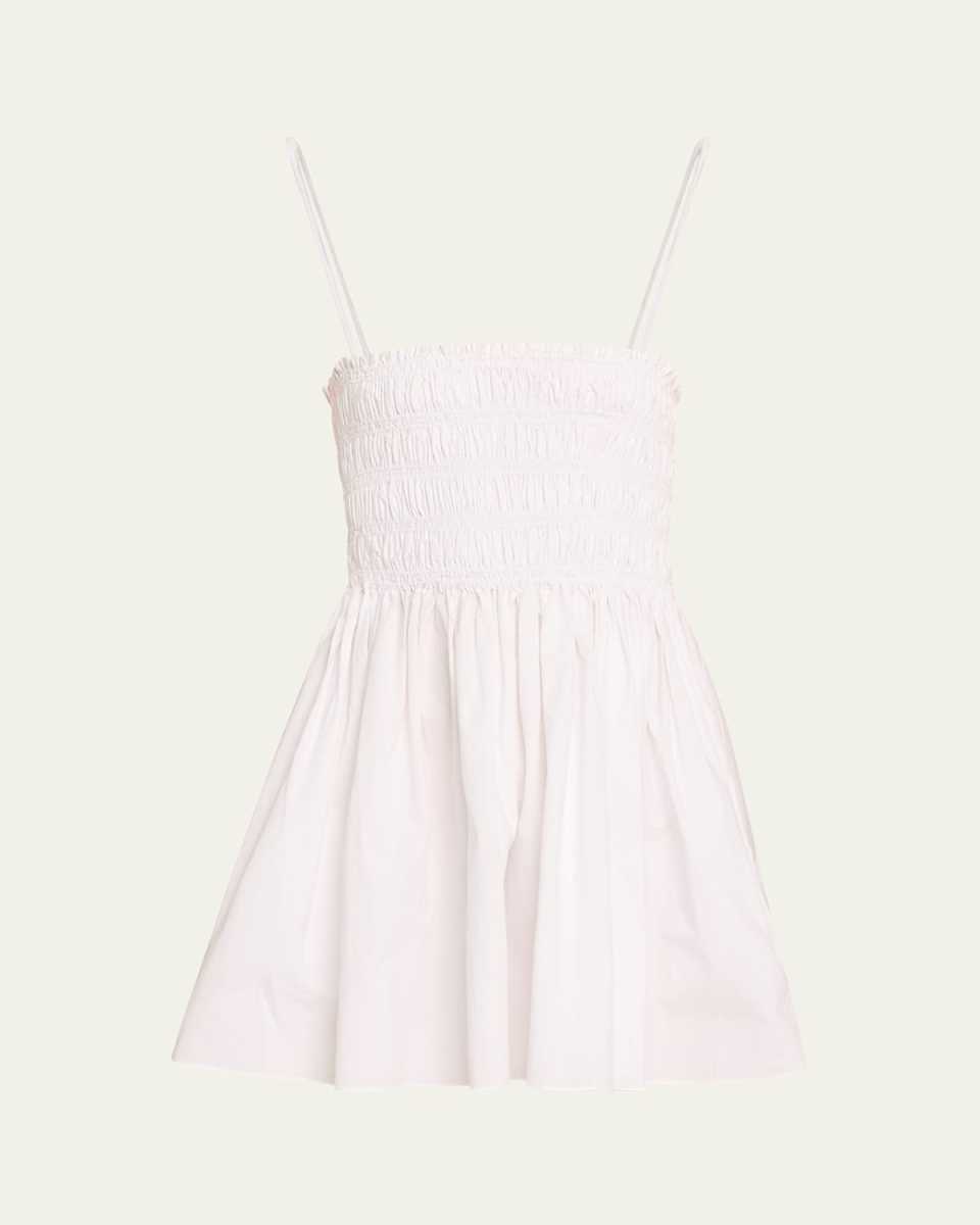 Shirred Bodice Mini Dress