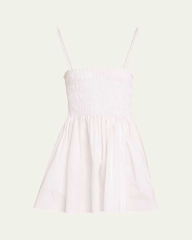 Shirred Bodice Mini Dress