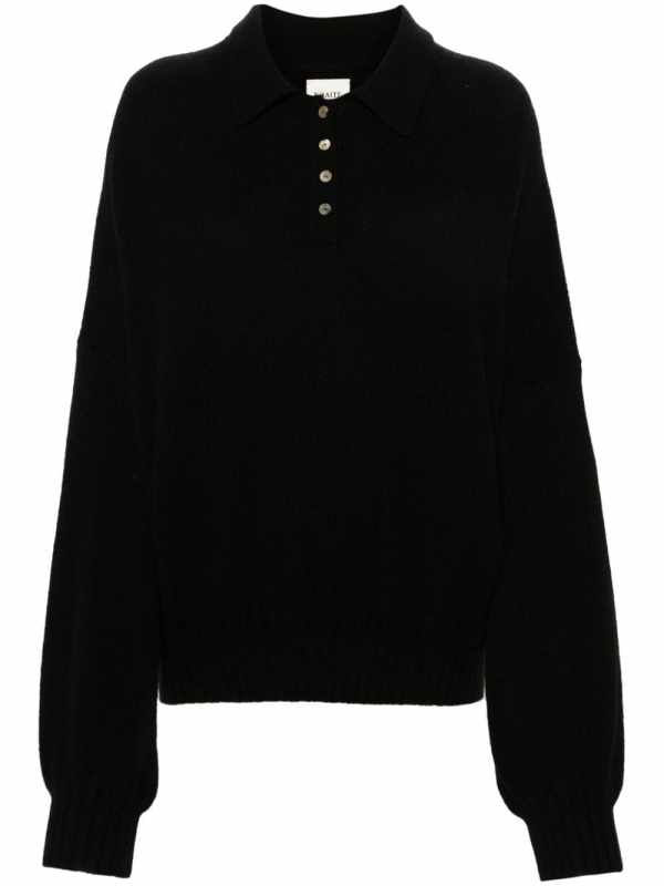 Rene cashmere blend polo jumper