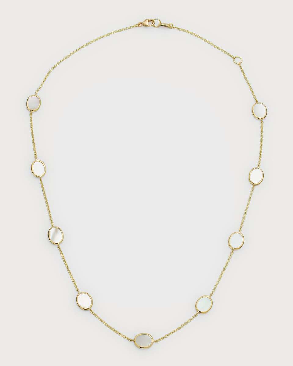 18k Gold Rock Candy Confetti Station Necklace