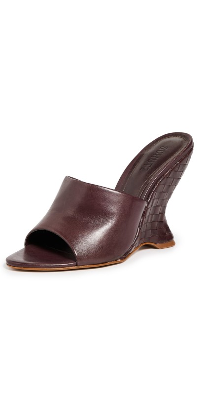 Schutz April Wedges Dark Chocolate